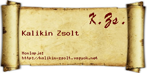 Kalikin Zsolt névjegykártya